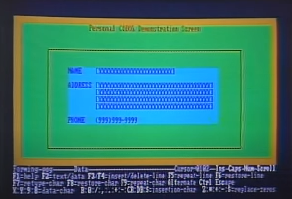 Personal COBOL Demonstration Screen.